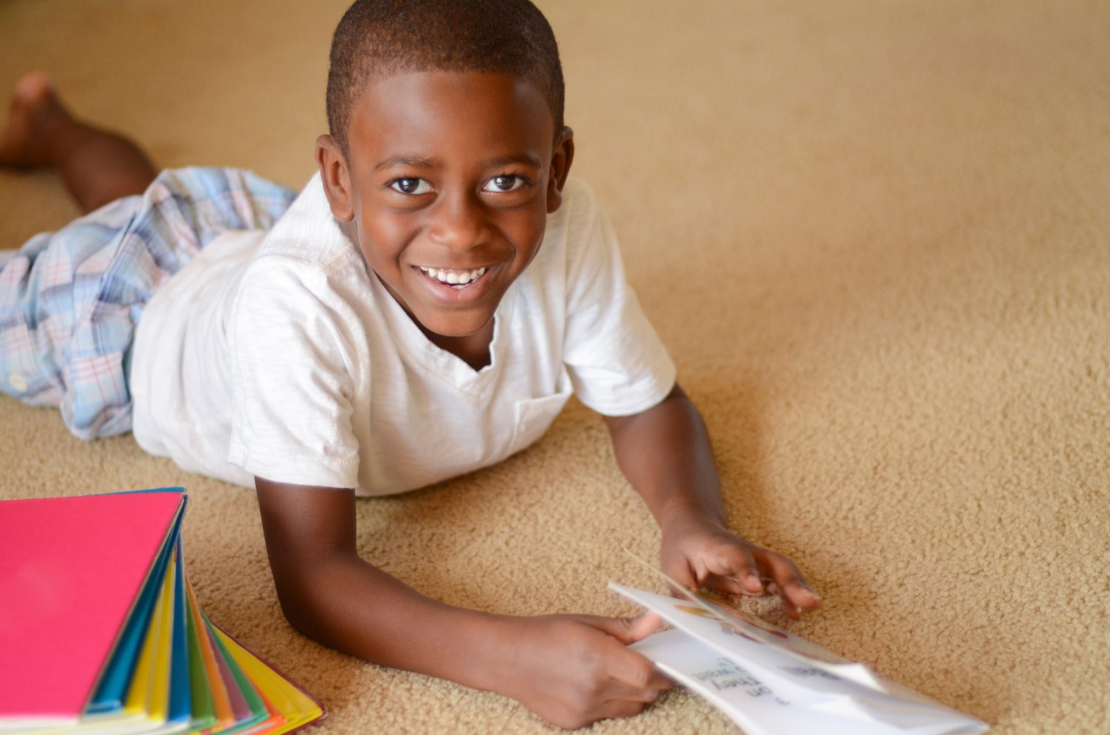 A child reading, discovering curiosity early